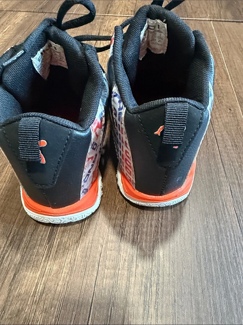 And1 Black and Orange Kids' High-Top Sneakers